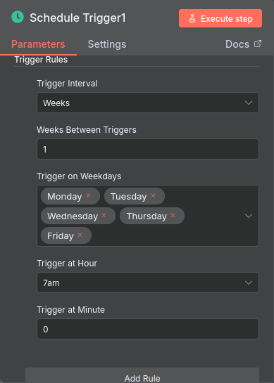 schedule trigger